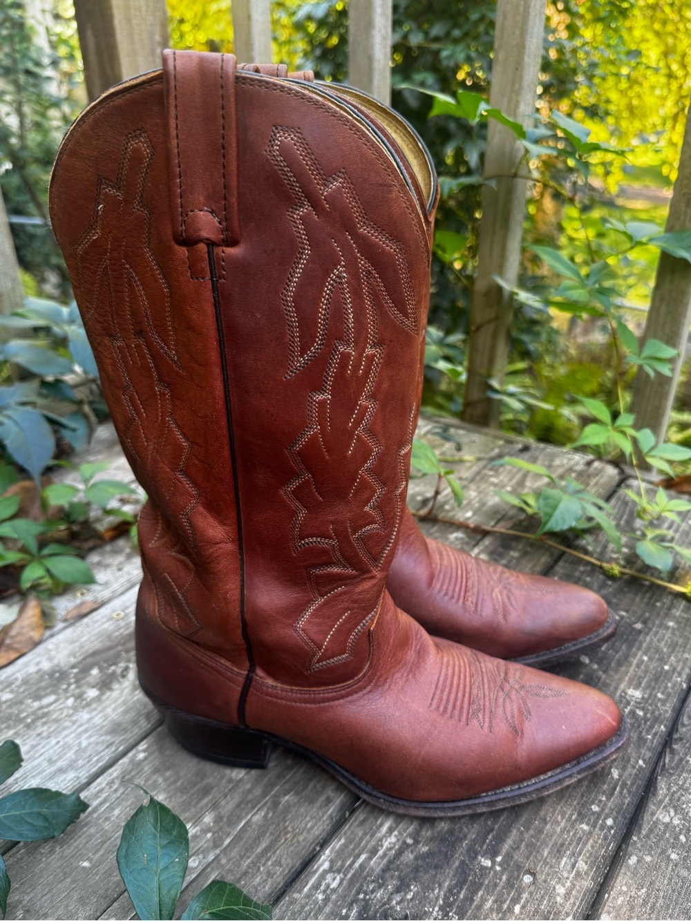 Men’s Vintage Dan Post x Marlboro Western Cowboy Boots Vintage Leather Boots